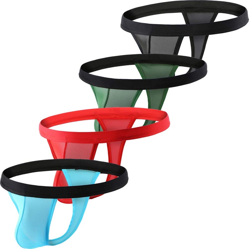 Summer Code ثونغ شبكي شفاف للرجال من صيف كود بتصميم T-Back مثير للملابس الداخلية - Image 1